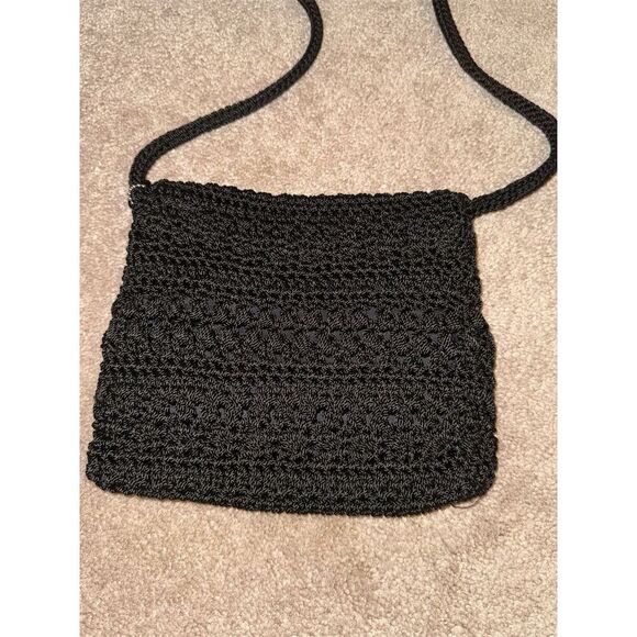 - The Sak Women's Black Crochet Crossbody Bag with Zip Closure - Picture 7 of 13